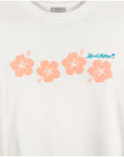 ハイビスカスプリントTシャツ - WHT