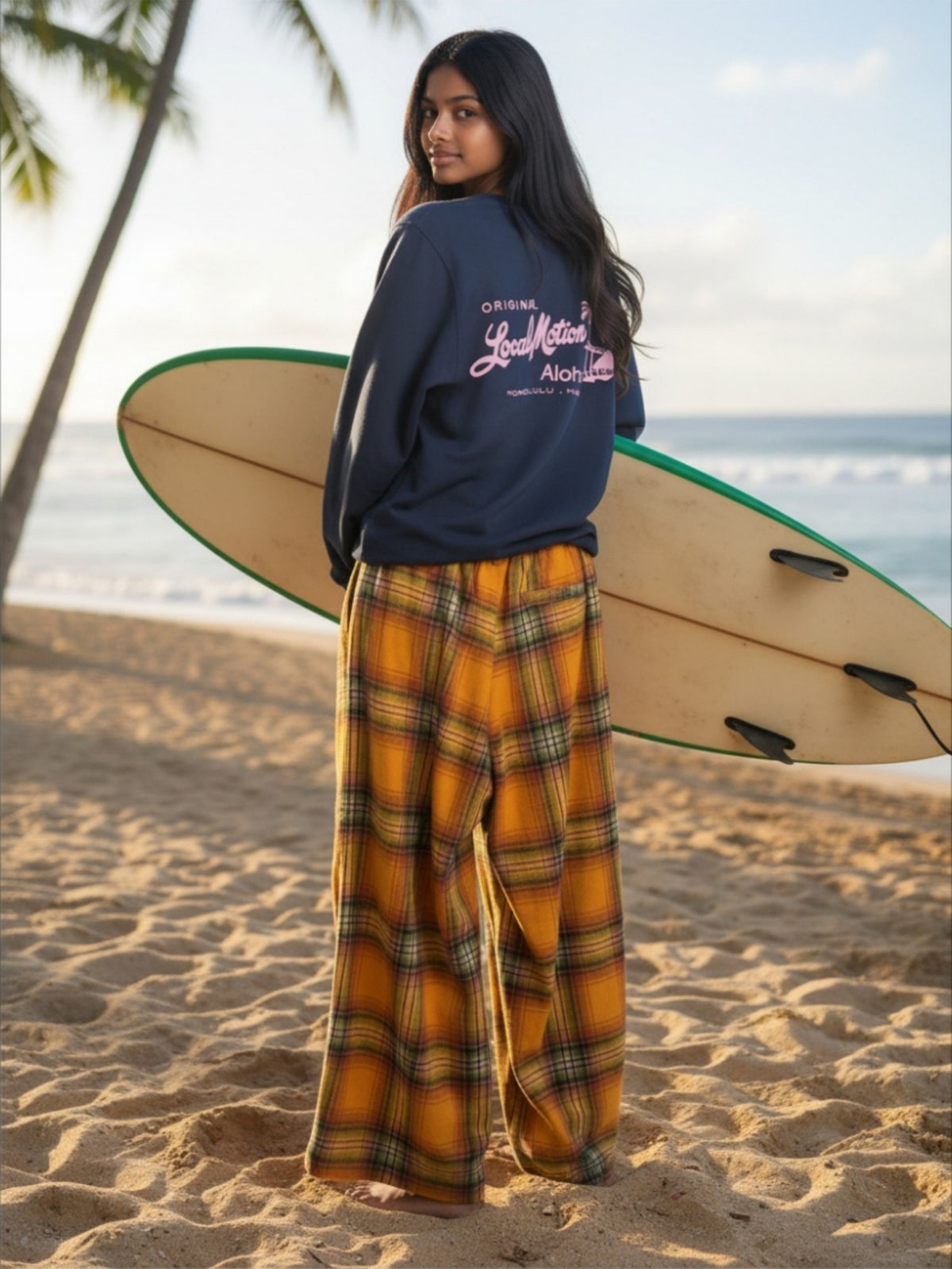 アロハタグ 長袖Tシャツ -  NVY
