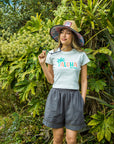 パームアロハプリントTシャツ - WHT