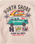 バス柄切リ貼リワッペンTシャツ