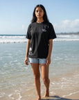 スラブ刺繍Tシャツ - BLK