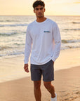 ヘクサゴン長袖Tシャツ -  WHT
