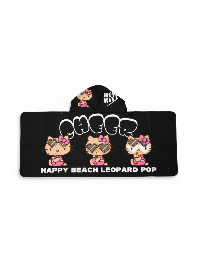 KITTY 冷感タオルポンチョ 日焼けLEOPARD - BK