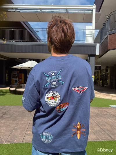 ミッキー ワッペン刺繍Tシャツ