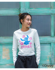 スティッチハイビスカスミニ長袖Tシャツ - WHT