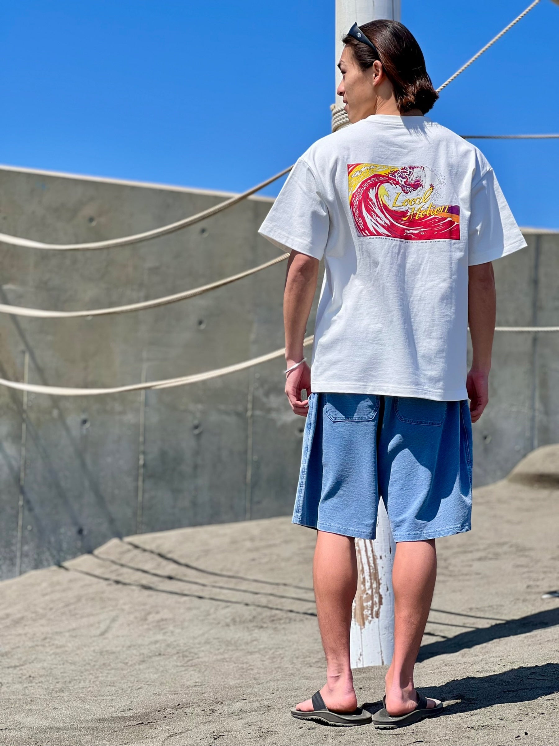 アニバーサリーパイプラインTシャツ - WHT