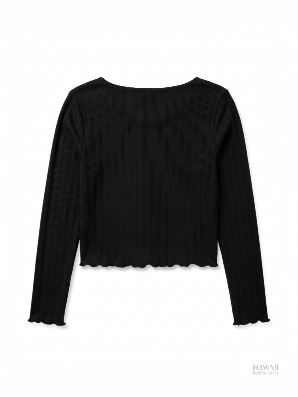 マルチリブヘンリー長袖Tシャツ - BLK