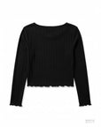 マルチリブヘンリー長袖Tシャツ - BLK