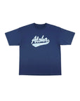 アロハデニム貼り付けTシャツ - NVY