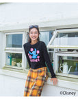 スティッチハイビスカスミニ長袖Tシャツ - BLK