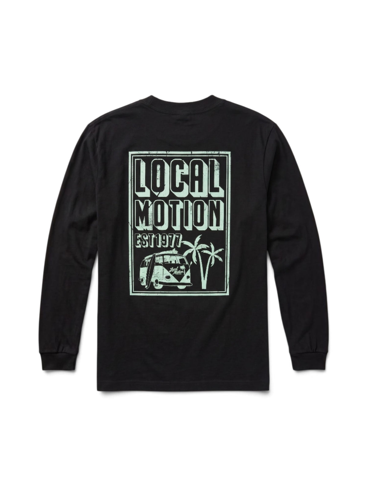オブロング長袖Tシャツ -  BLK