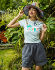 パームアロハプリントTシャツ - WHT