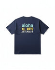 アロハオールウェイズステッチTシャツ - NVY