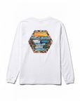 ヘクサゴン長袖Tシャツ -  WHT