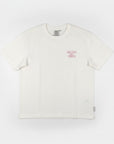 ハイビスカス刺繍スラブTシャツ - WHT