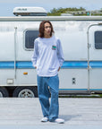 バスサガラ刺繍ロングTシャツ - SIL