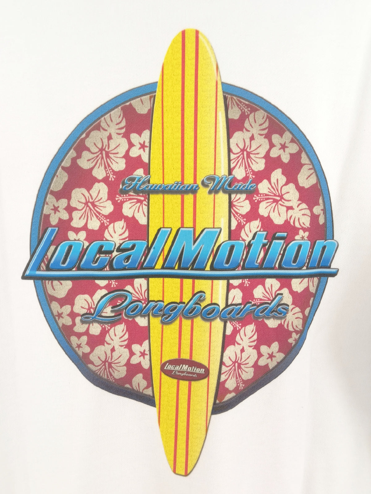 ロングボード＆ハイビスカスプリントスウェット - WHT