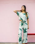 ヘンプレーヨンロングパンツ - GRN