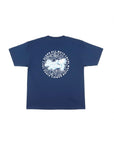 サークルデニム貼り付けTシャツ - NVY