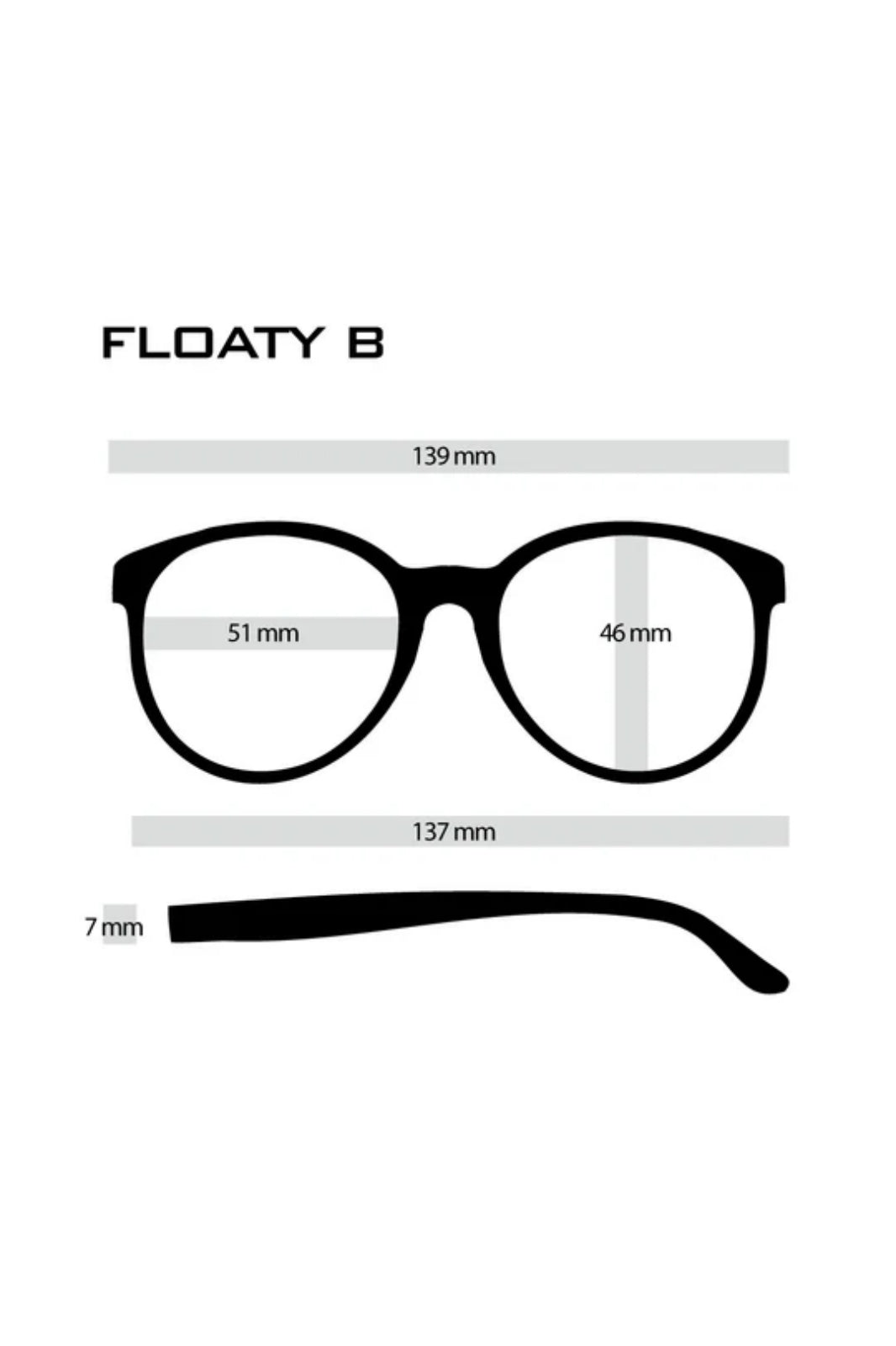 FLOATY B Brown Tortoise Matte x Black Sm