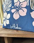 刺繍ALOHA トート - NVY