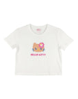 KITTY クロップドTシャツ 日焼けドット-フェイス - WH