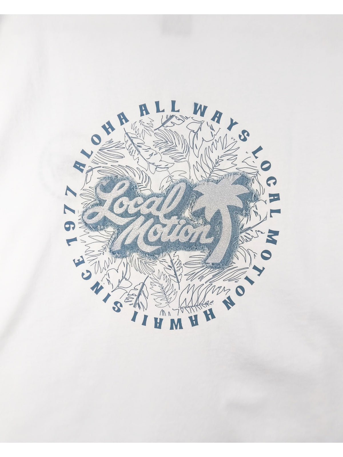 サークルデニム貼り付けTシャツ - WHT – ローカルモーション公式オンラインストア｜LOCAL MOTION JAPAN