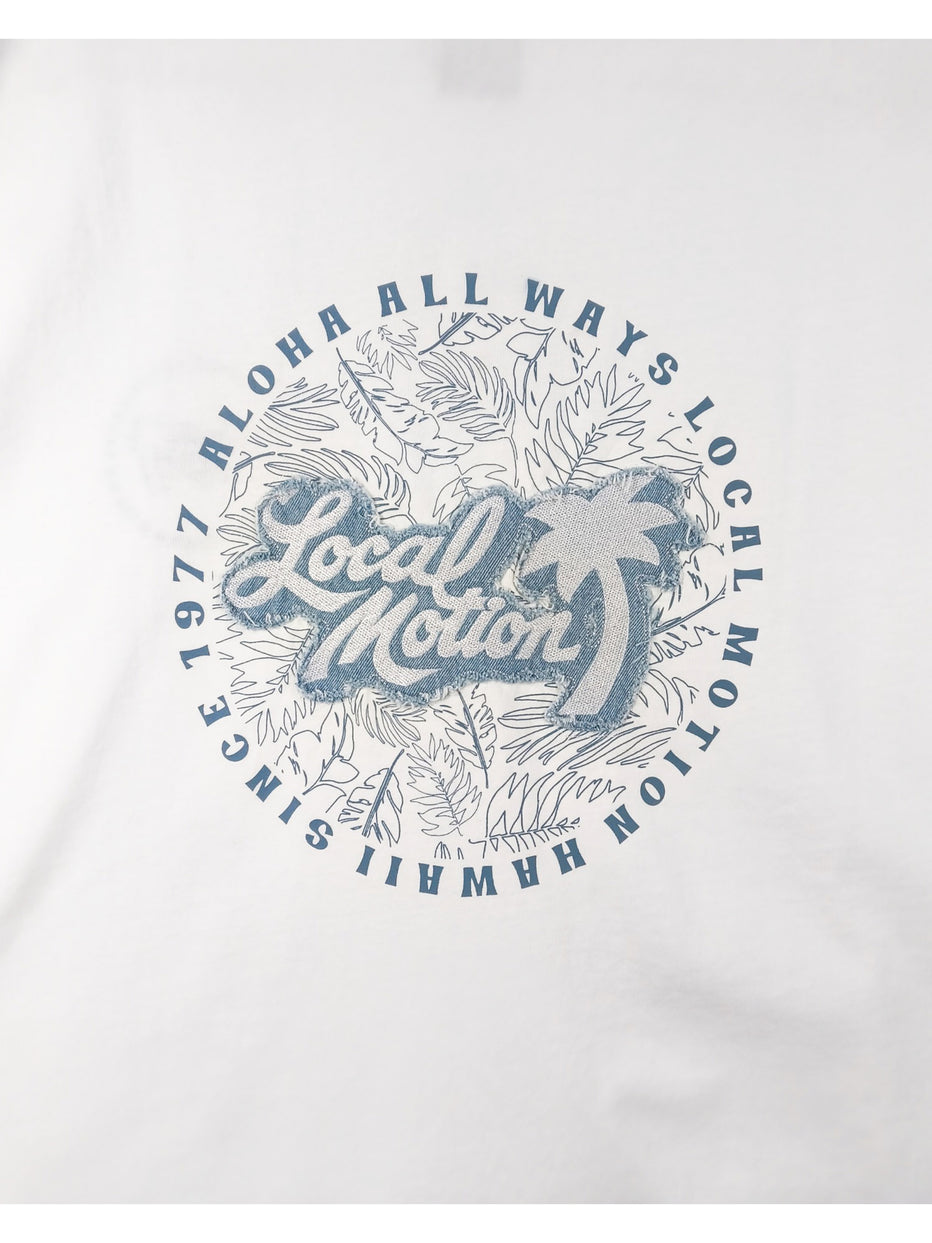 サークルデニム貼り付けTシャツ - WHT – ローカルモーション公式オンラインストア｜LOCAL MOTION JAPAN