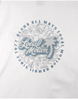 サークルデニム貼り付けTシャツ - WHT
