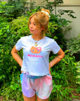 KITTY クロップドTシャツ 日焼けドット-フェイス - WH