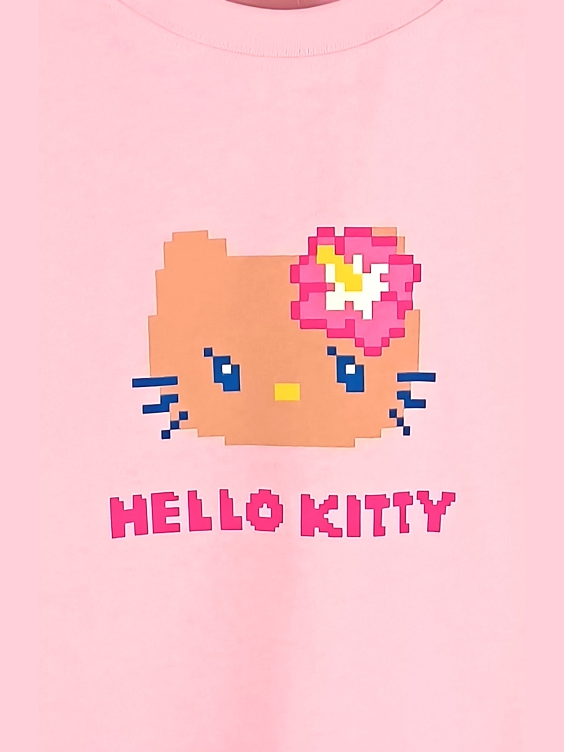 KITTY クロップドTシャツ 日焼けドット-フェイス - PK