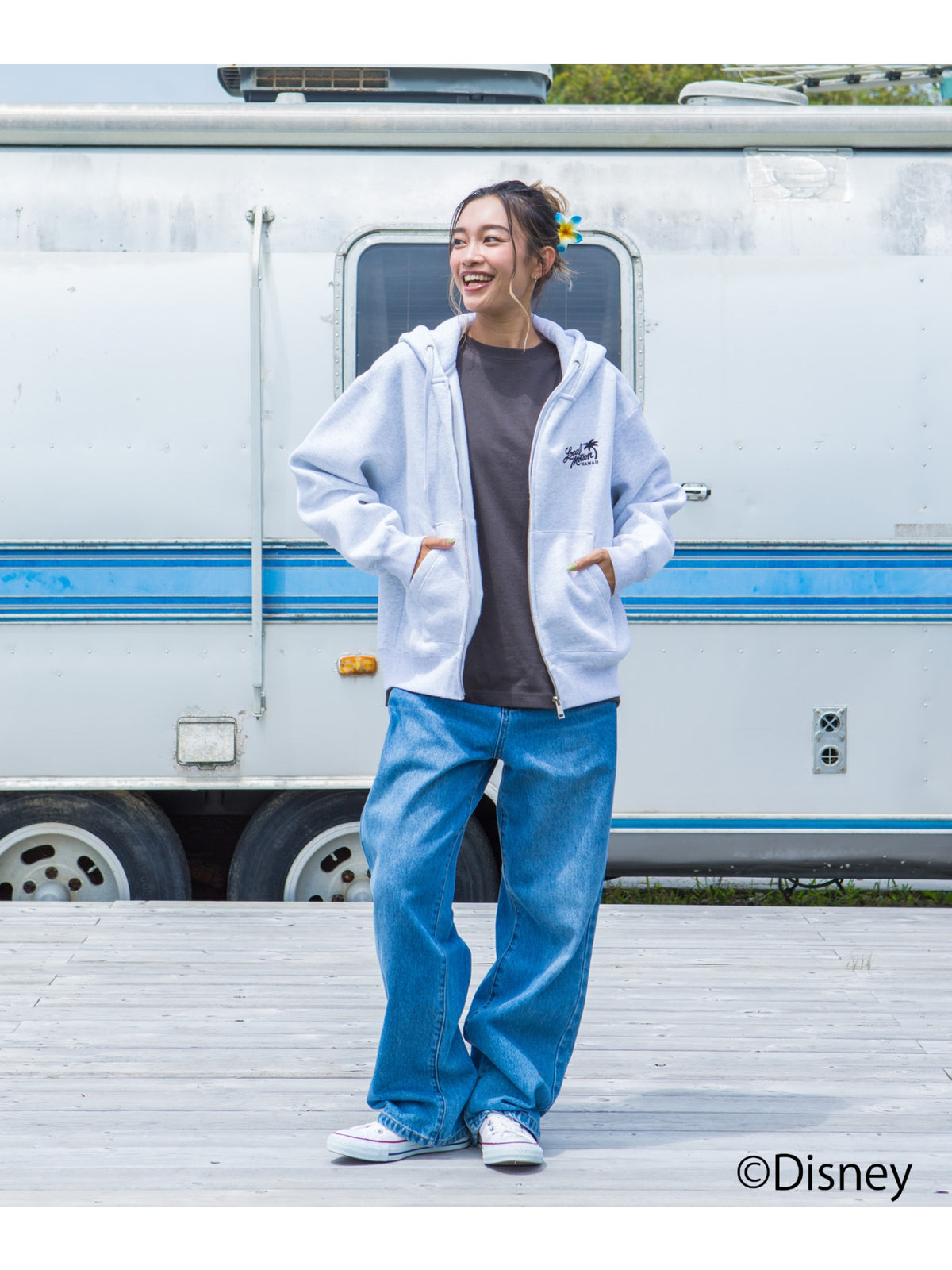 ミッキージップパーカー - WHT