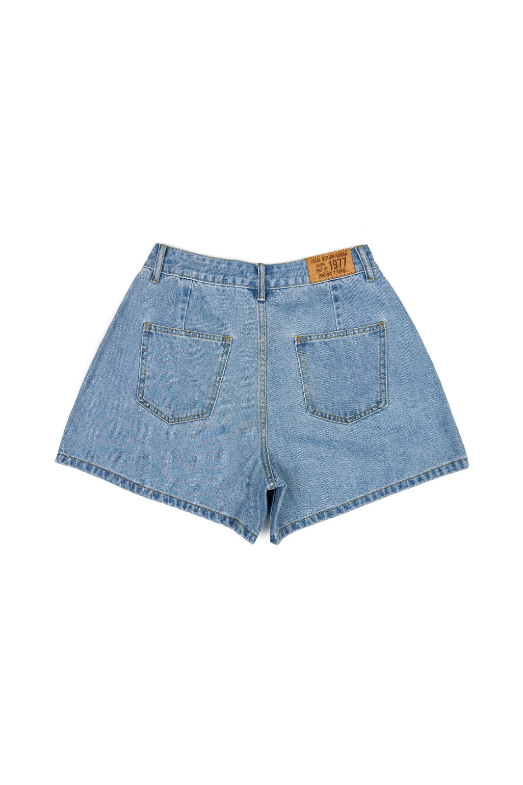 FLARE DENIM SHORTS