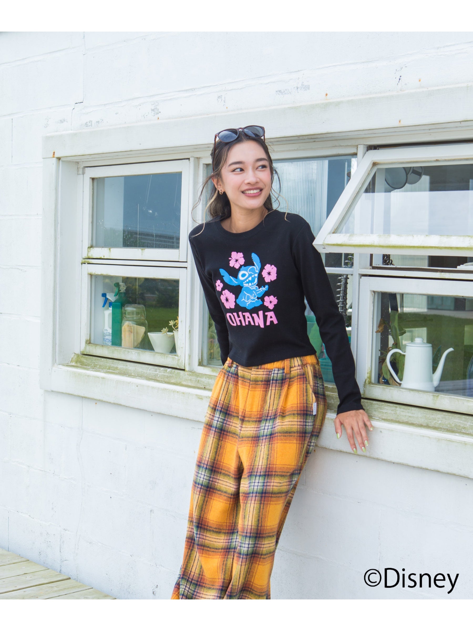スティッチハイビスカスミニ長袖Tシャツ - BLK – ローカルモーション
