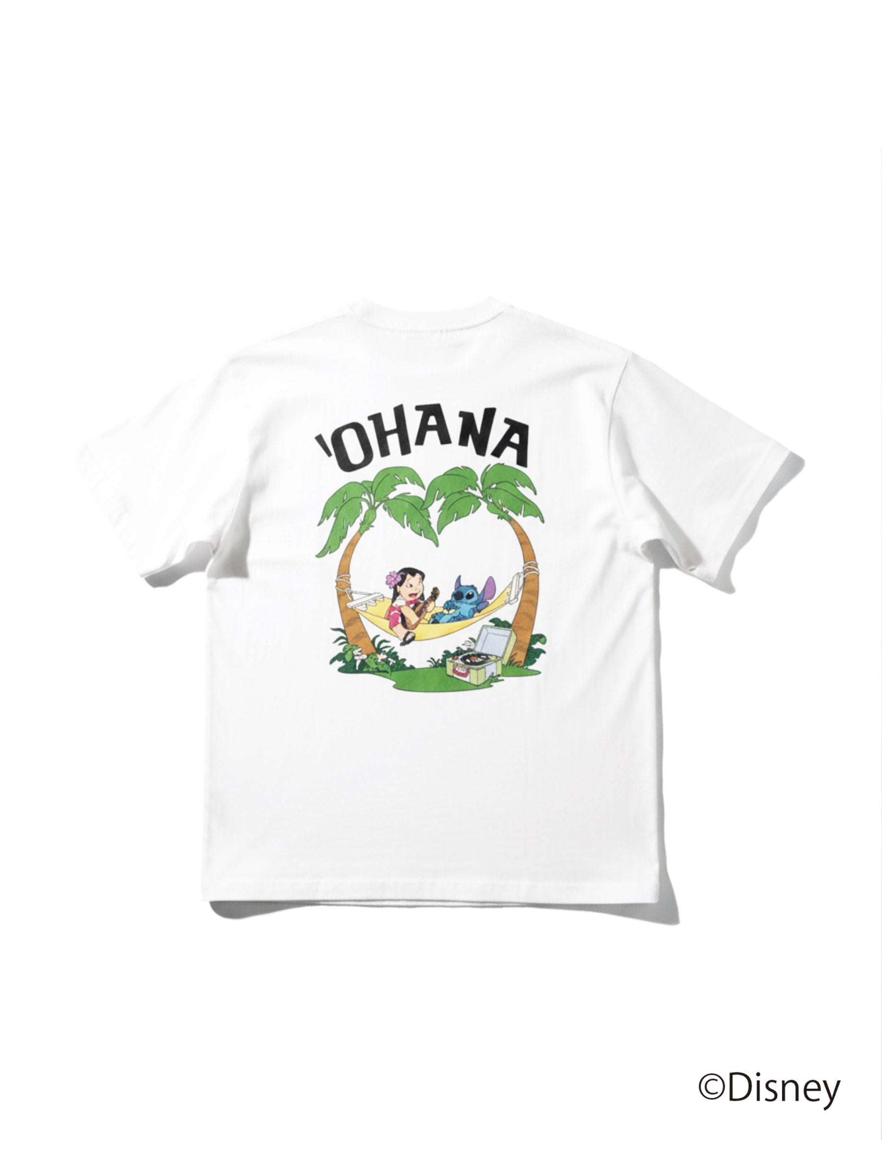 リロ＆スティッチオハナプリントTシャツ
