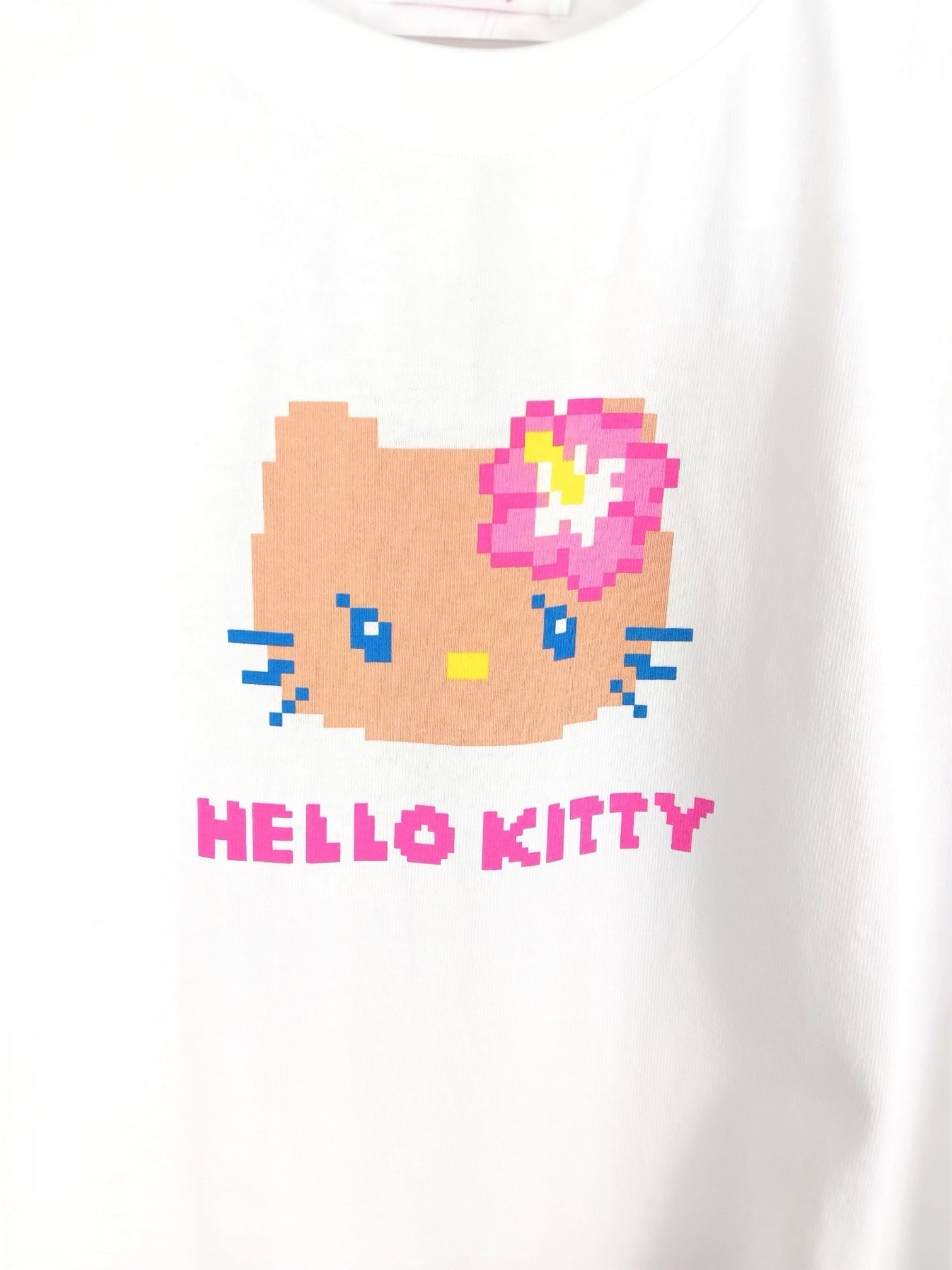 KITTY クロップドTシャツ 日焼けドット-フェイス - WH – ローカル