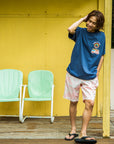 バス柄切リ貼リワッペンTシャツ