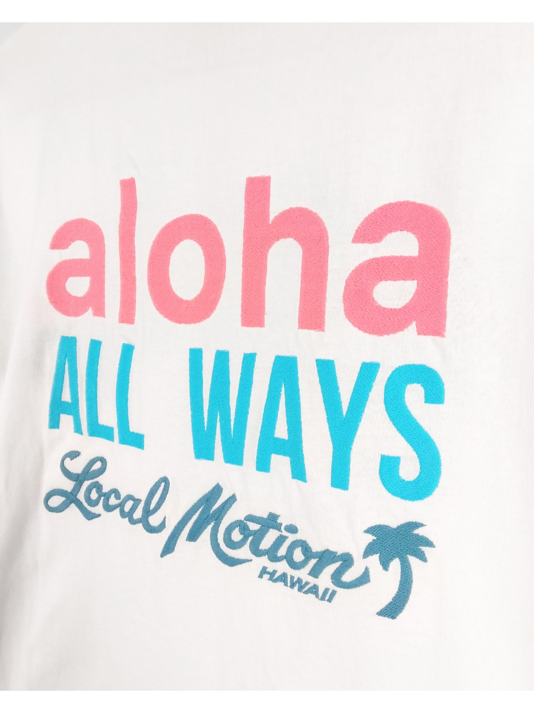 アロハオールウェイズステッチTシャツ - WHT