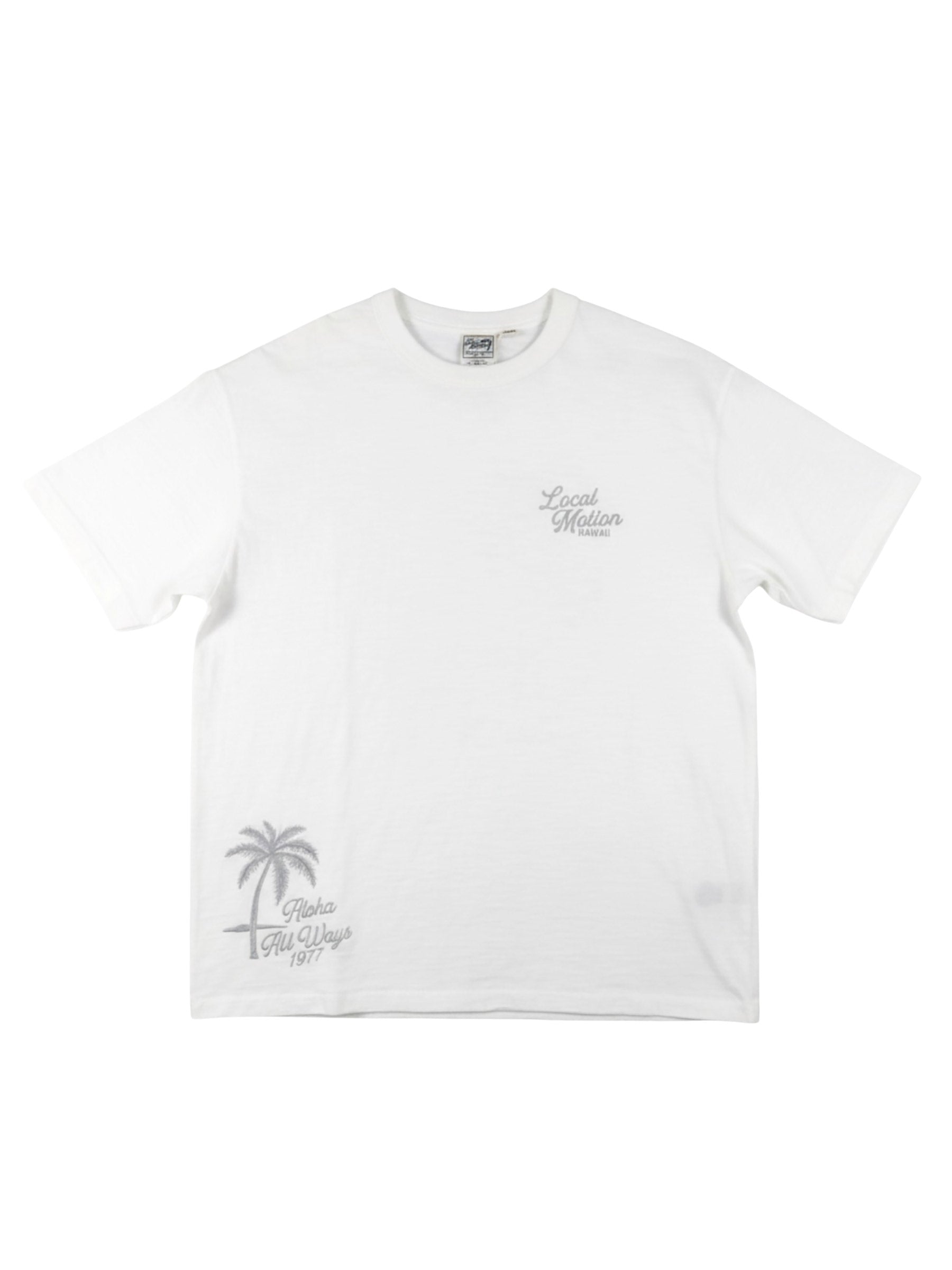 スラブ刺繍Tシャツ - WHT