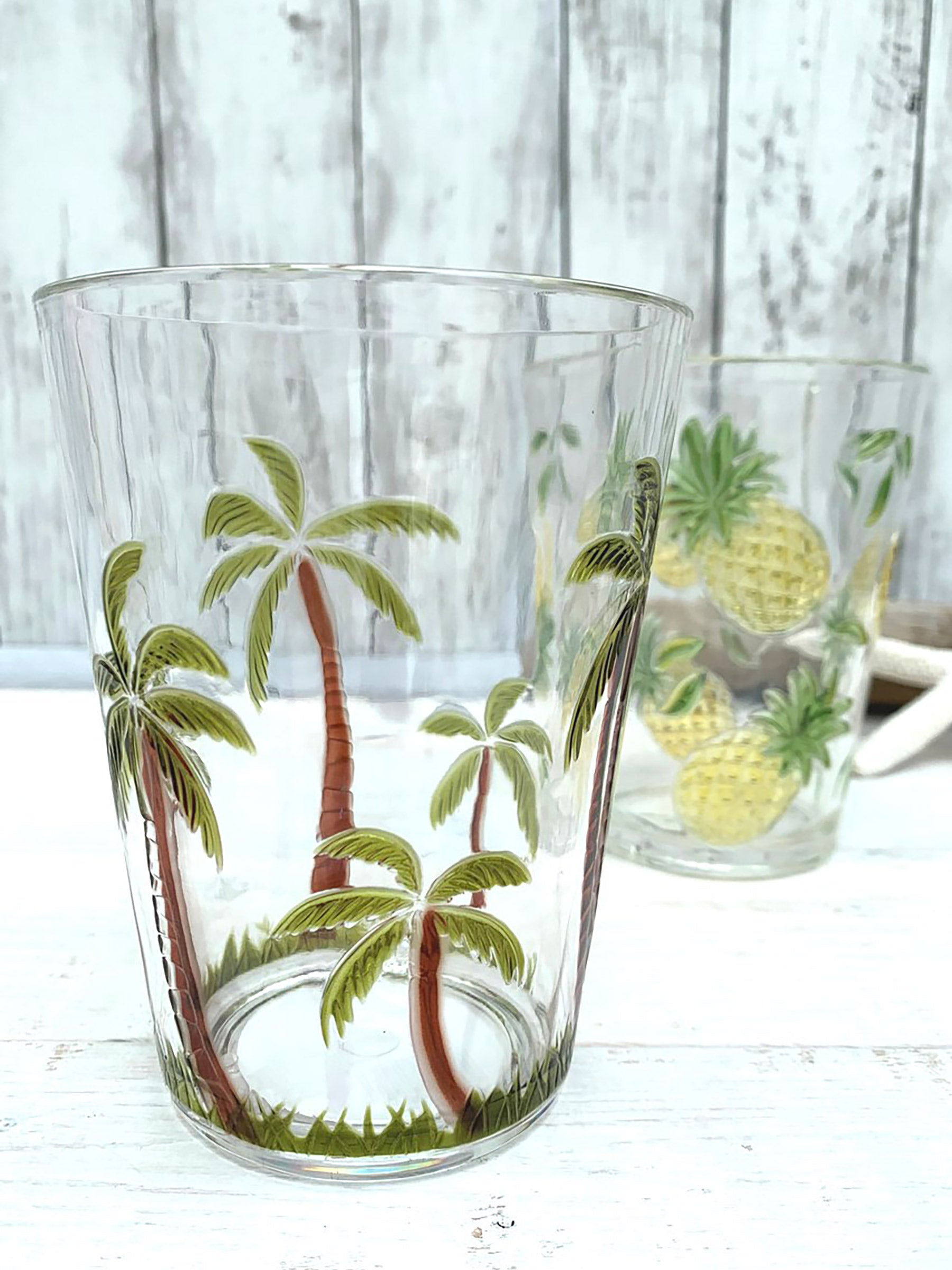 ヤシ柄タンブラー Sサイズ
