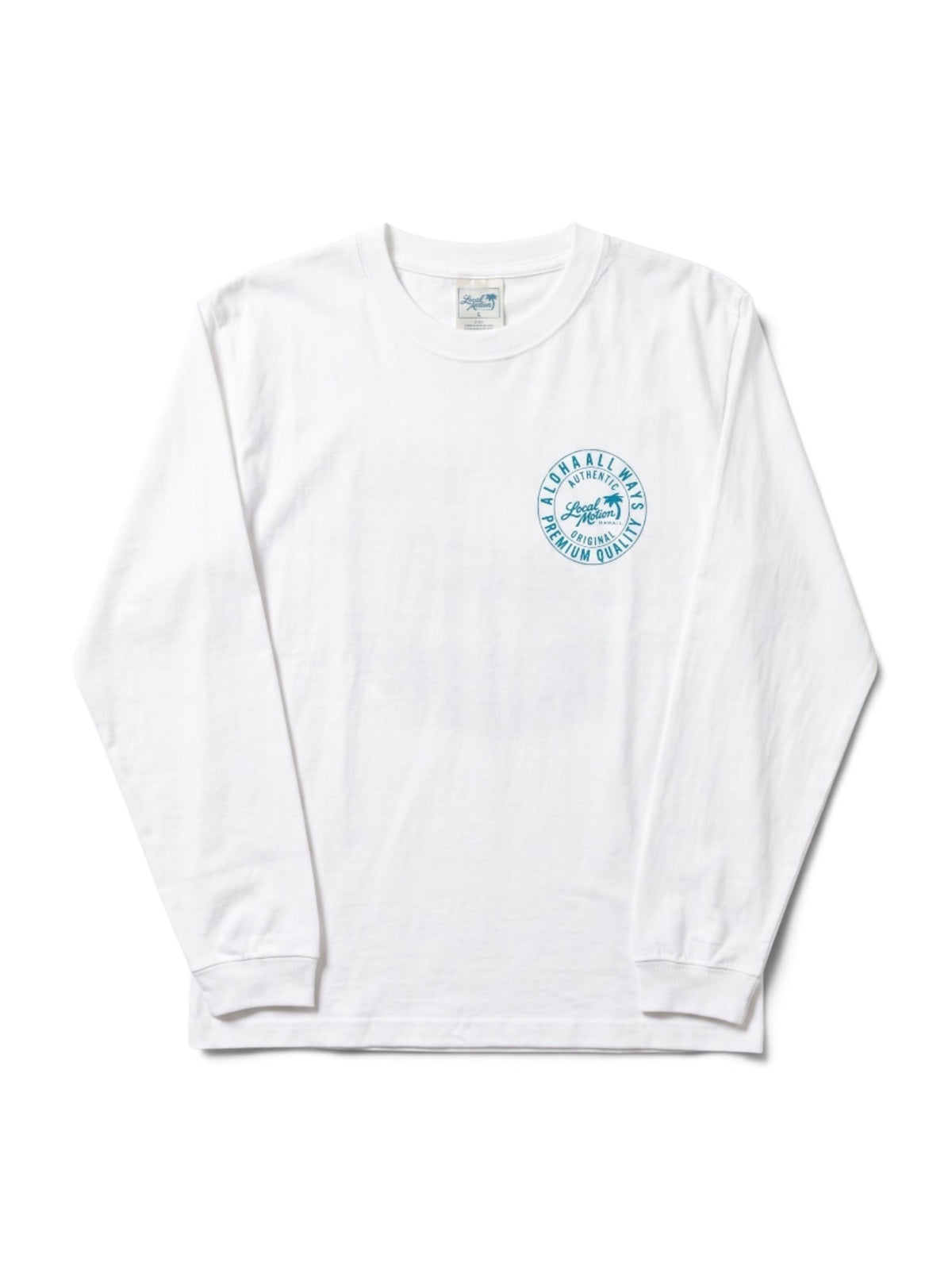 サークルロゴ長袖Tシャツ -  WHT