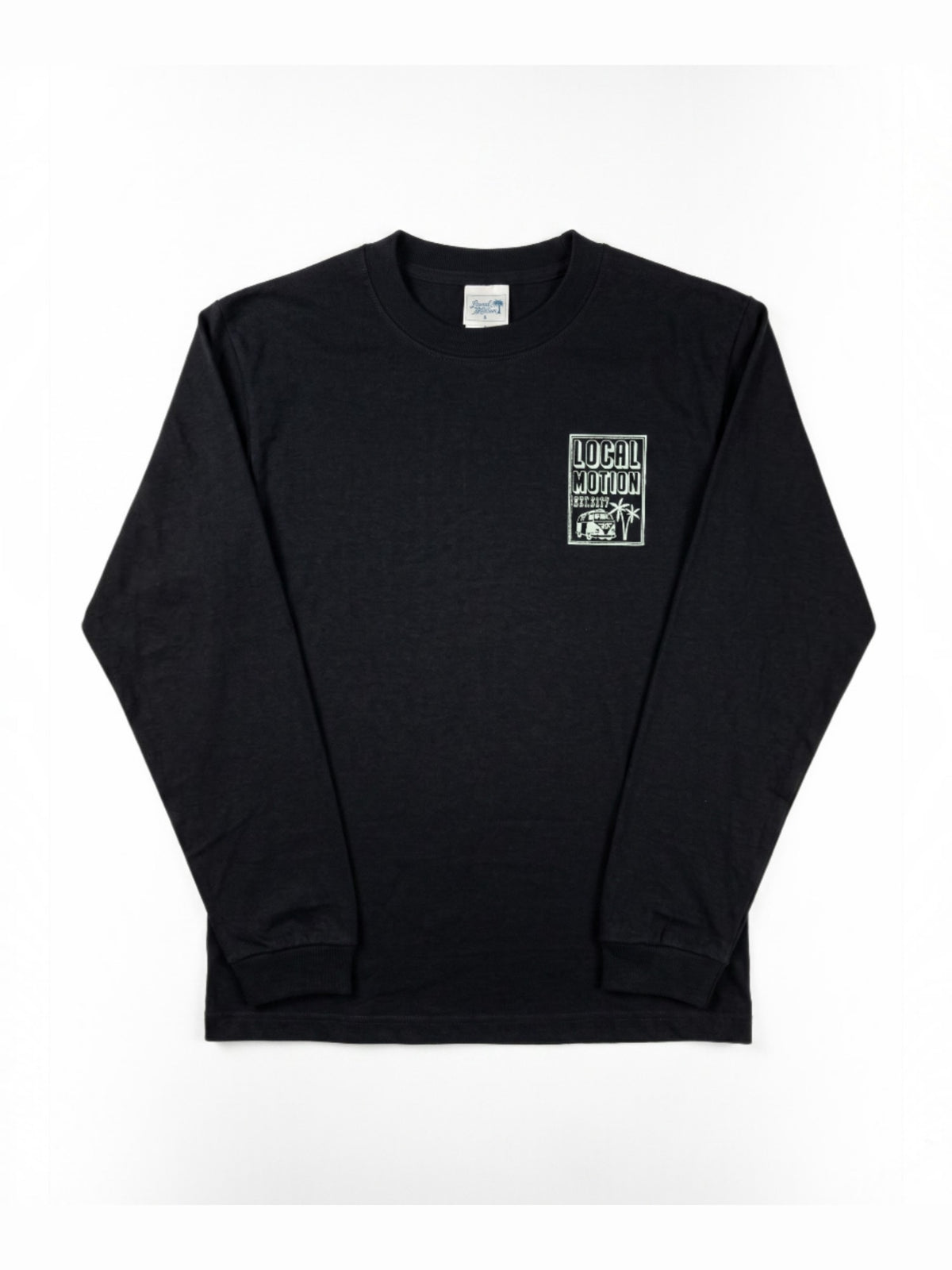 オブロング長袖Tシャツ -  BLK