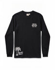 スラブ刺繍ロングTシャツ - BLK
