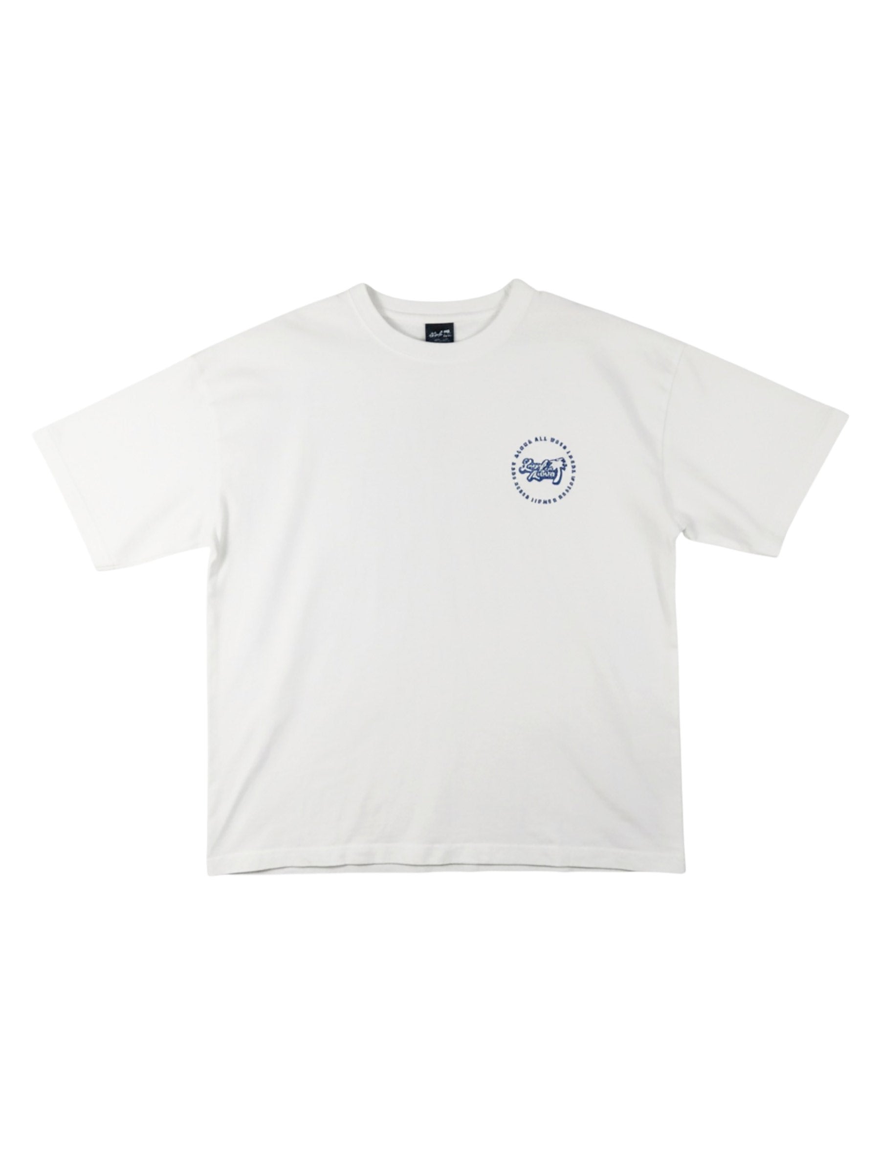 サークルデニム貼り付けTシャツ - WHT