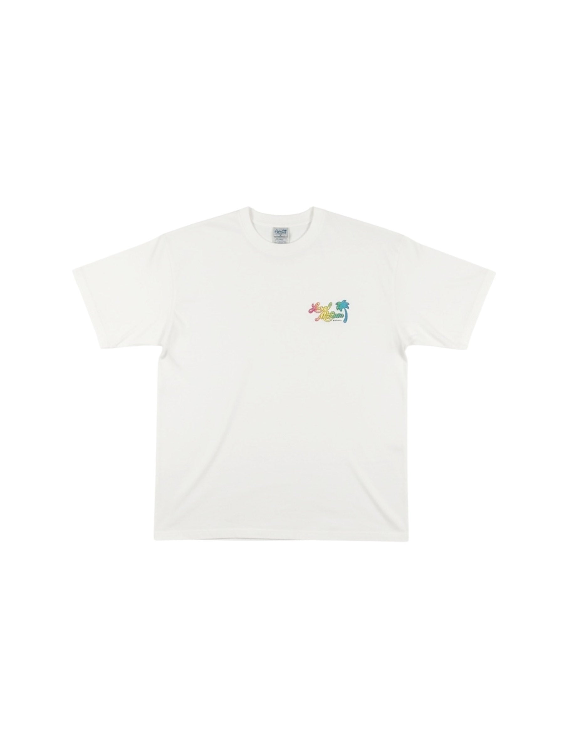 オリジナルロゴレインボープリントTシャツ - WHT