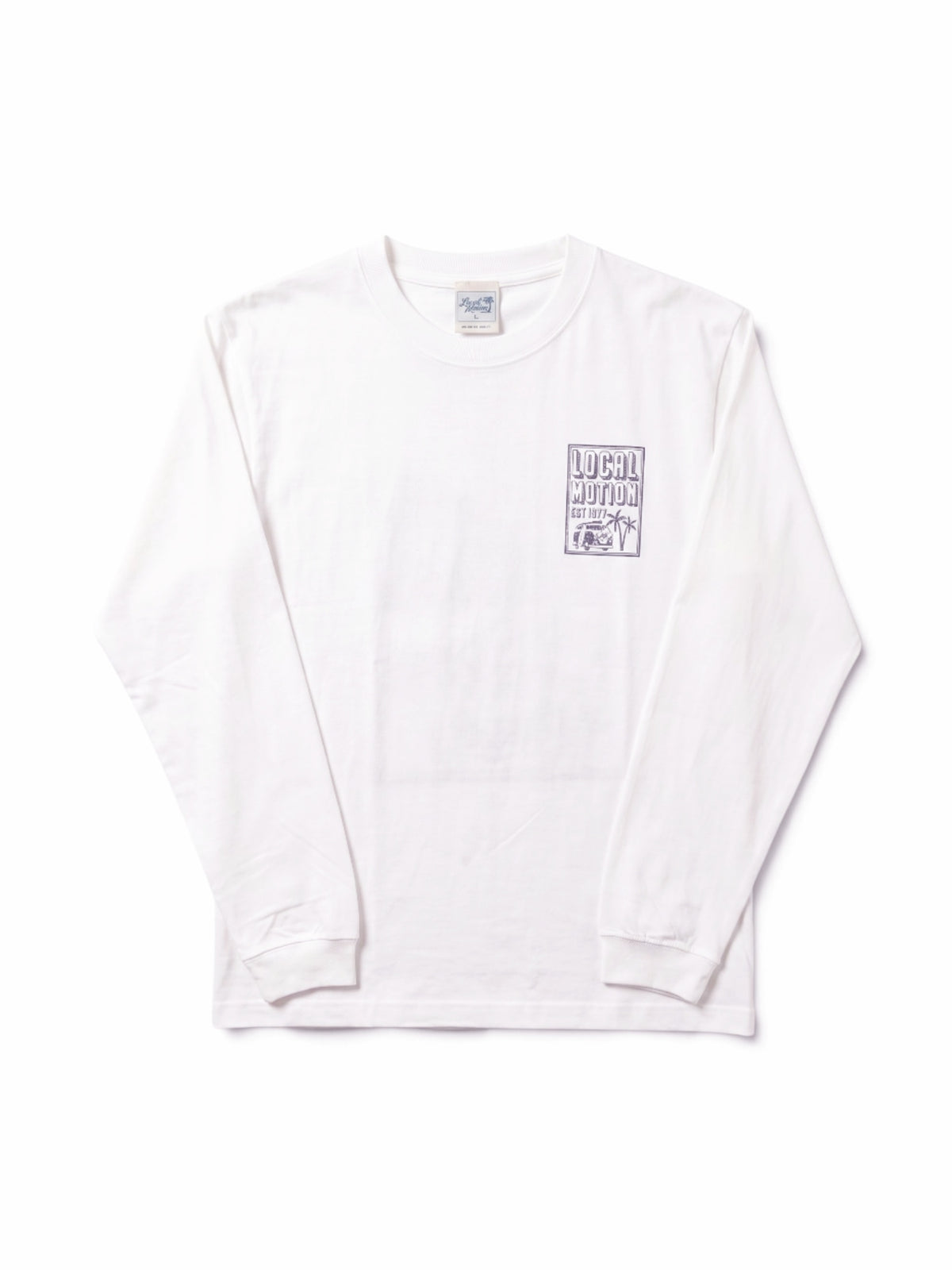 オブロング長袖Tシャツ -  WHT