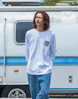 バスサガラ刺繍ロングTシャツ - SIL