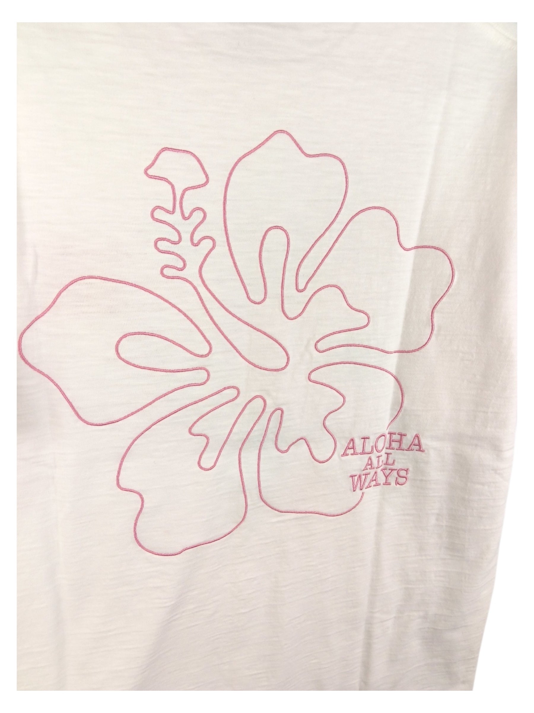 ハイビスカス刺繍スラブTシャツ - WHT – ローカルモーション公式
