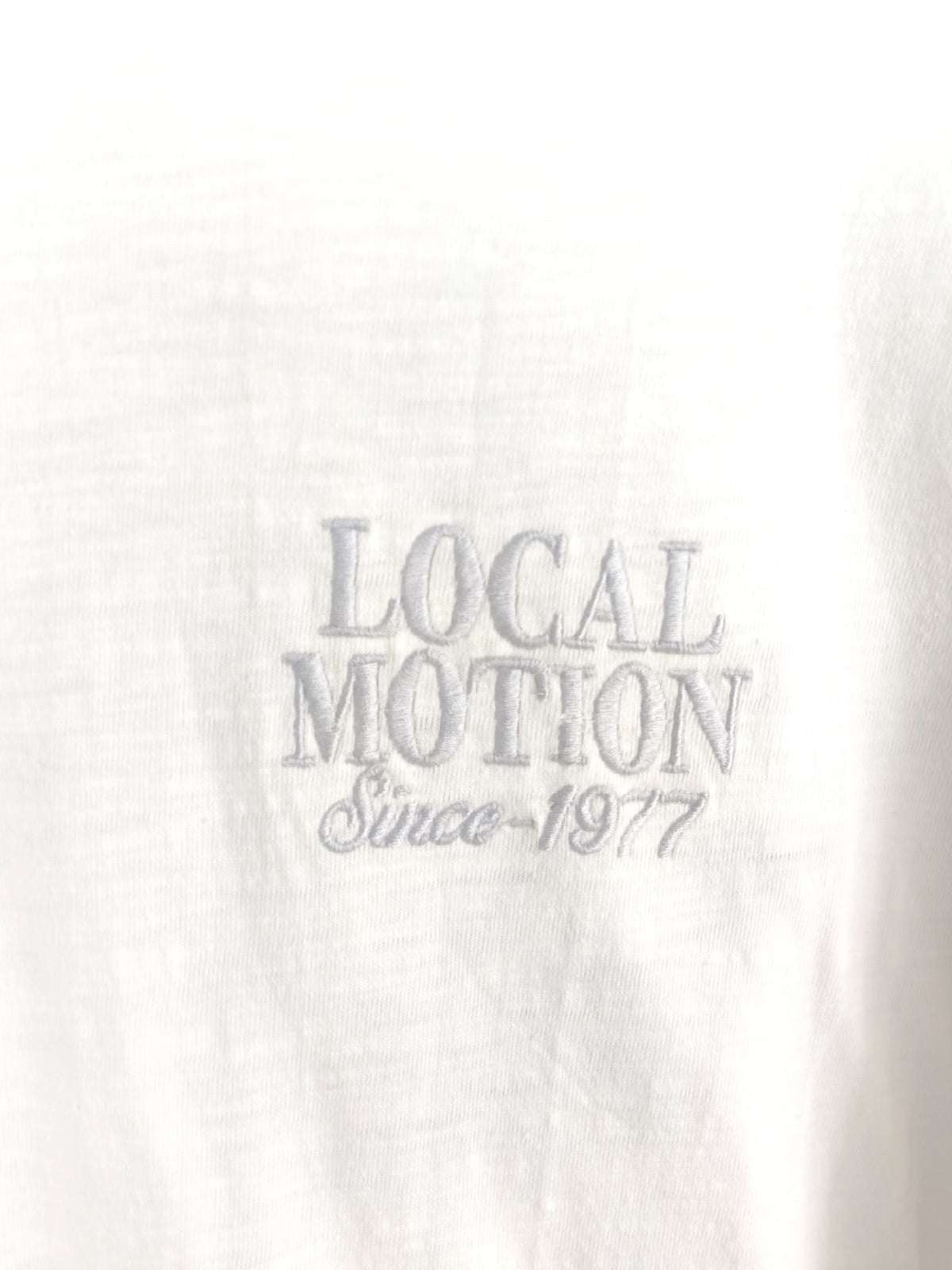 スラブ刺繍ロングTシャツ - WHT