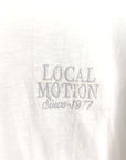スラブ刺繍ロングTシャツ - WHT